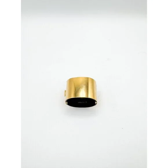 Celine Phoebe Philo Leather Manchette Hinged Bangle Bracelet Size M Italy Pouch - Picture 12 of 13